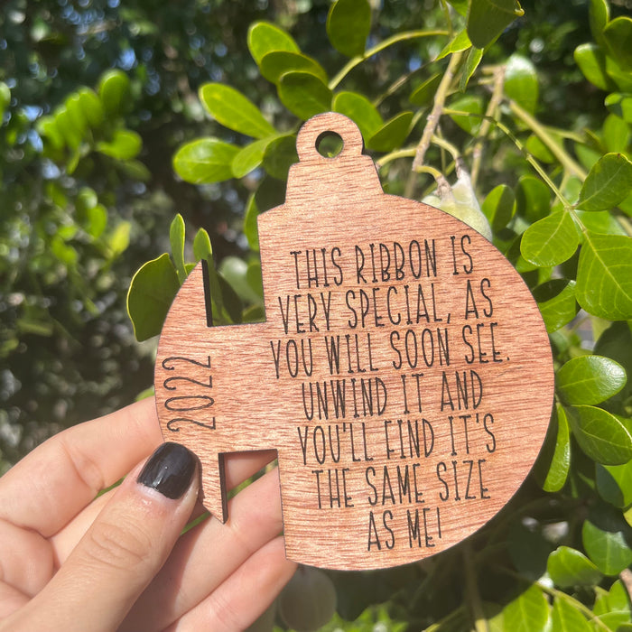 This Ribbon Is Special Height Ornament