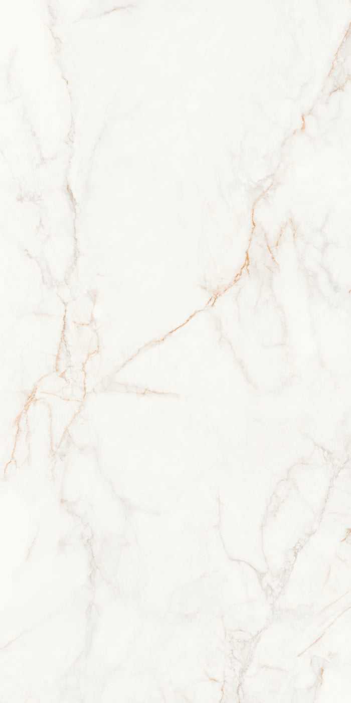 White Polished Marble Look Porcelain Tile