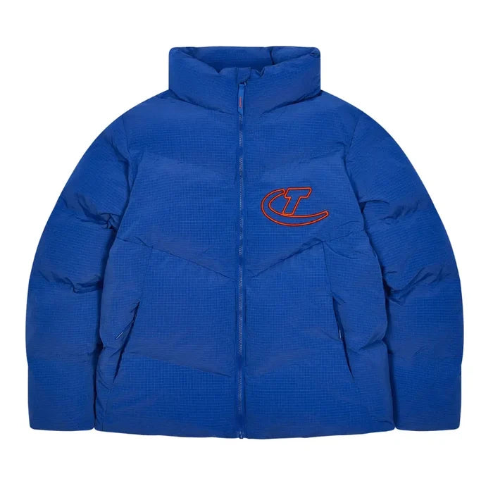 Trapstar Kurtka Zimowa Hyperdrive Ripstop Puffer - Blue/Orange TRAPSTAR Kurtki i bezrękawniki