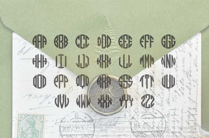 Triple Initials Circle Monogram Embosser - Backtozero B20 - 3 initials, Embosser, embosser3initials, Monogram, monogram embosser, Wedding