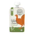 Serenity Kids free range turkey and rosemary baby food pouch on a white background