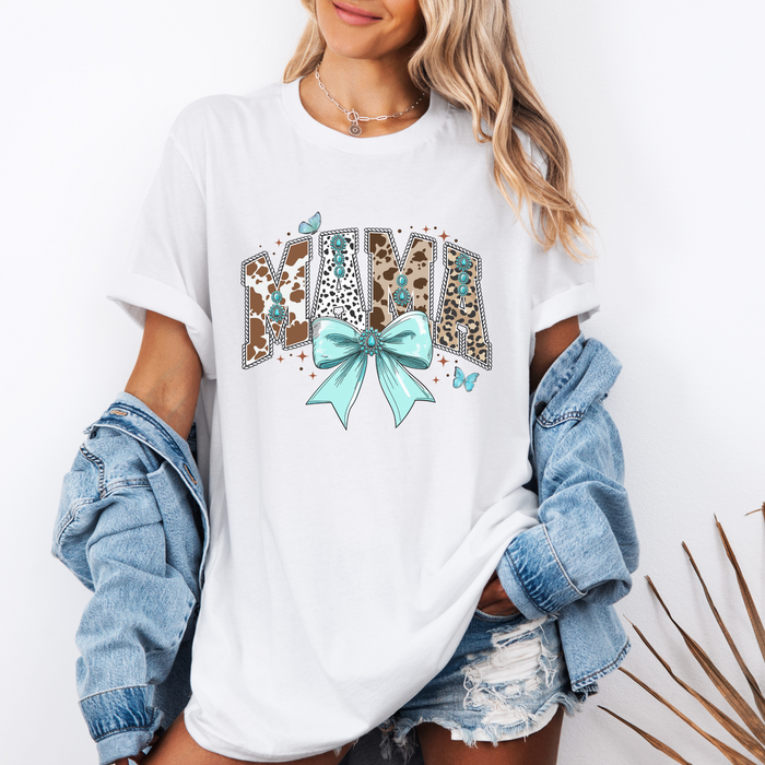 Turquoise Western Mama Mother's Day Graphic T-Shirt