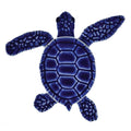 Turtle Loggerhead A Blue Mini 4" Ceramic Mosaic Tile
