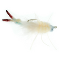 Umpqua Strong Arm Merkin Skok White Size 6 medium fishing fly with blue bead eyes and red-tipped tail