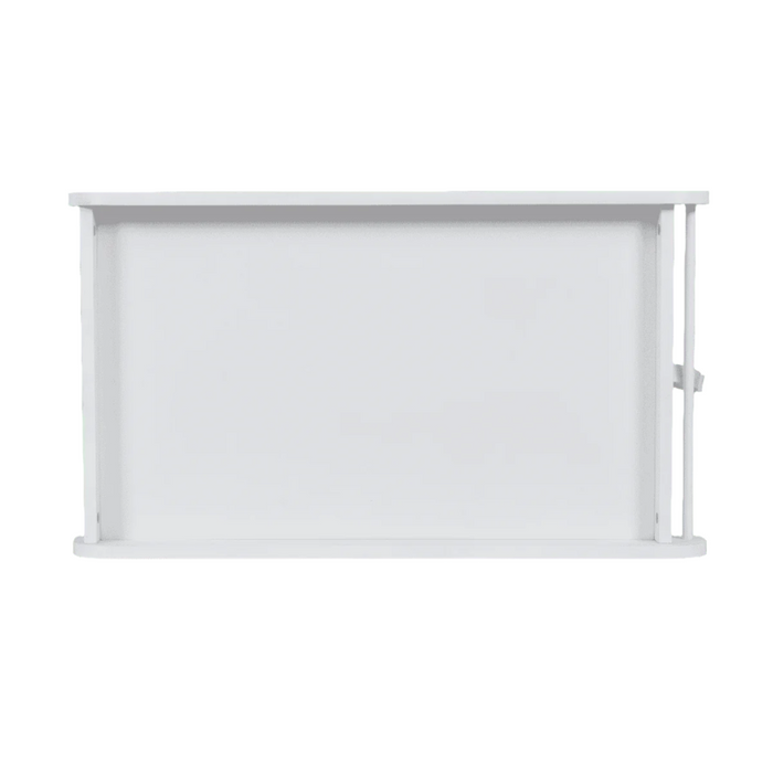 Aerial view of a white Universal Cot Top Changer with a white background