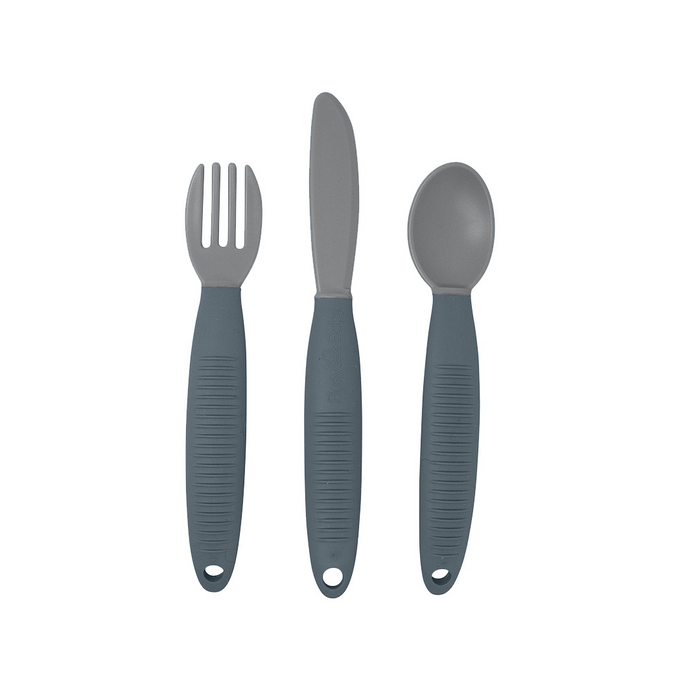 Front of Pewter Busy Baby Utensils