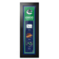 Vancouver Canucks 6"x22"  Logos to History Framed Art