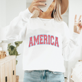 Varsity America Patriotic 4th of July Graphic Sweatshirt