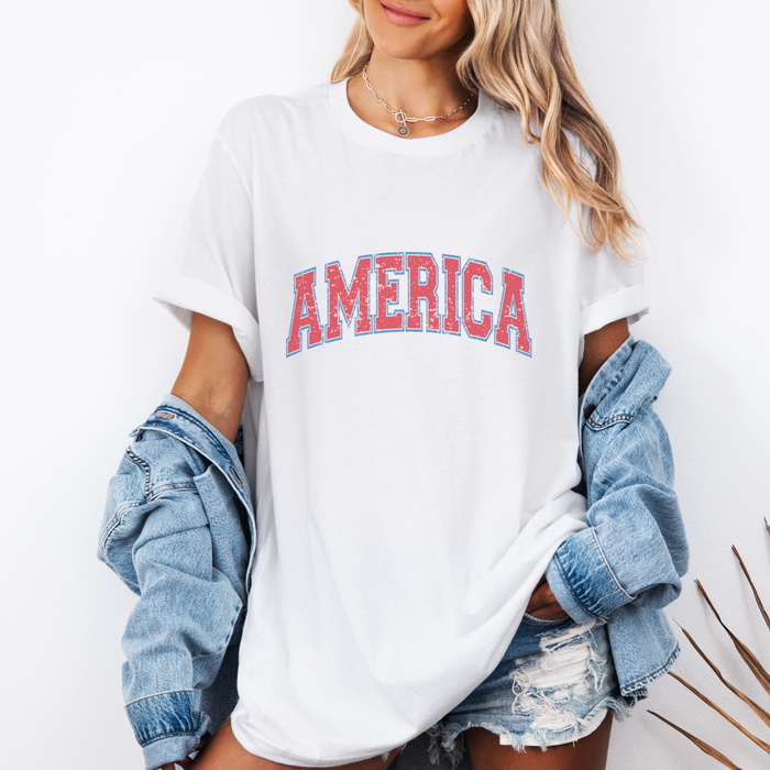 Varsity America Patriotic 4th of July Graphic T-Shirt