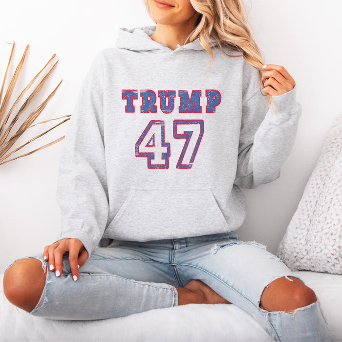 Varsity Trump 47 Patriotic Graphic Hoodie