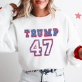 Varsity Trump 47 Patriotic Graphic Sweatshirt