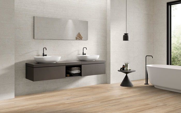 Verona White 12x40 Matte Ceramic Wall Tile