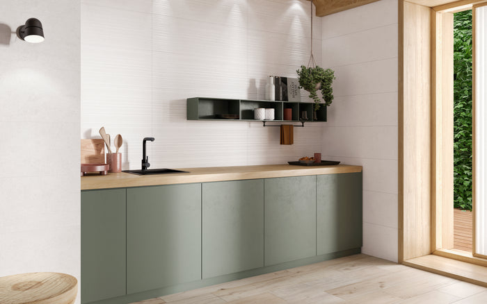Verona White 12x40 Matte Ceramic Wall Tile