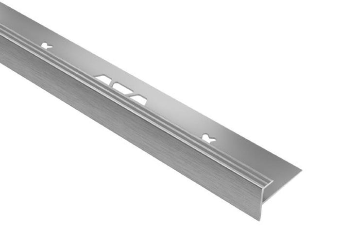 VINPRO-STEP 3/16" Brushed Chrome Aluminum Edge Profile