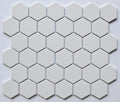 White 2" Hex Porcelain Mosaic Tile 11x13 Sheet