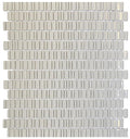 White Chiclets Glass Mosaic Tile 12x12 Sheet