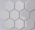 White Glossy 4" Hex Porcelain Mosaic Tile 10x12 Sheet