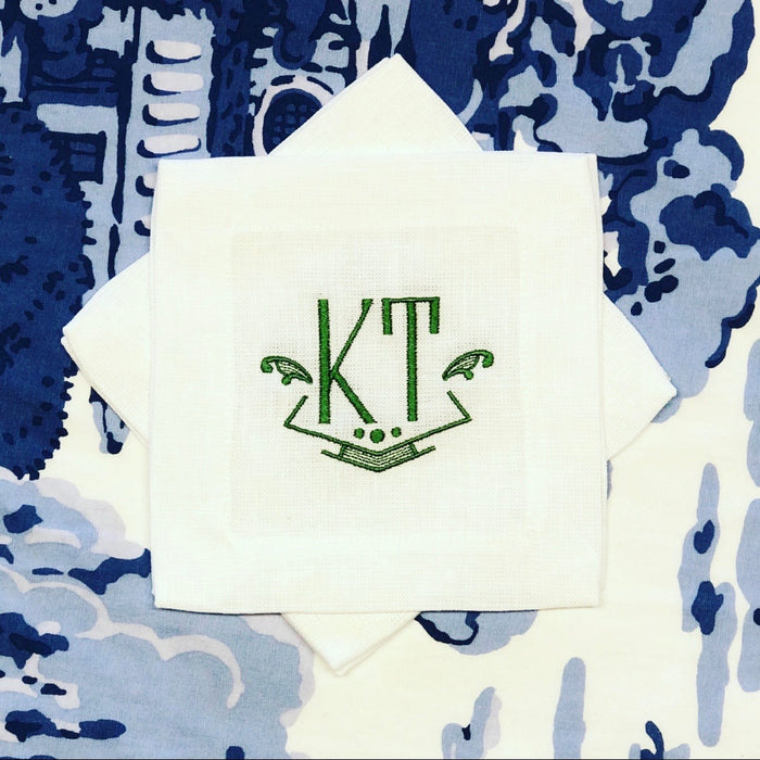 White Linen Cocktail Napkins