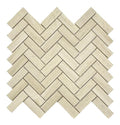 White Wood Herringbone Polished Marble Mosaic Tile 12x13 Sheet