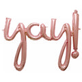 Yay! Rose Gold Foil Balloon Banner